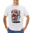 thumbnail image 1 of Bird Lumberjack Vintage T-shirt Mens Cotton Classic Crewneck Short Sleeve Tees Unisex White 5XL, 1 of 2