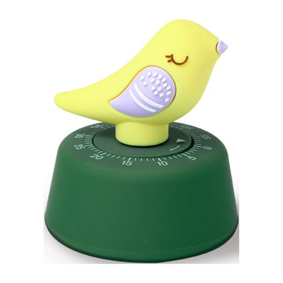 Bird Mechanical Timer, 60-Min, No Battery, Frosted ABS, Multi-Scene
