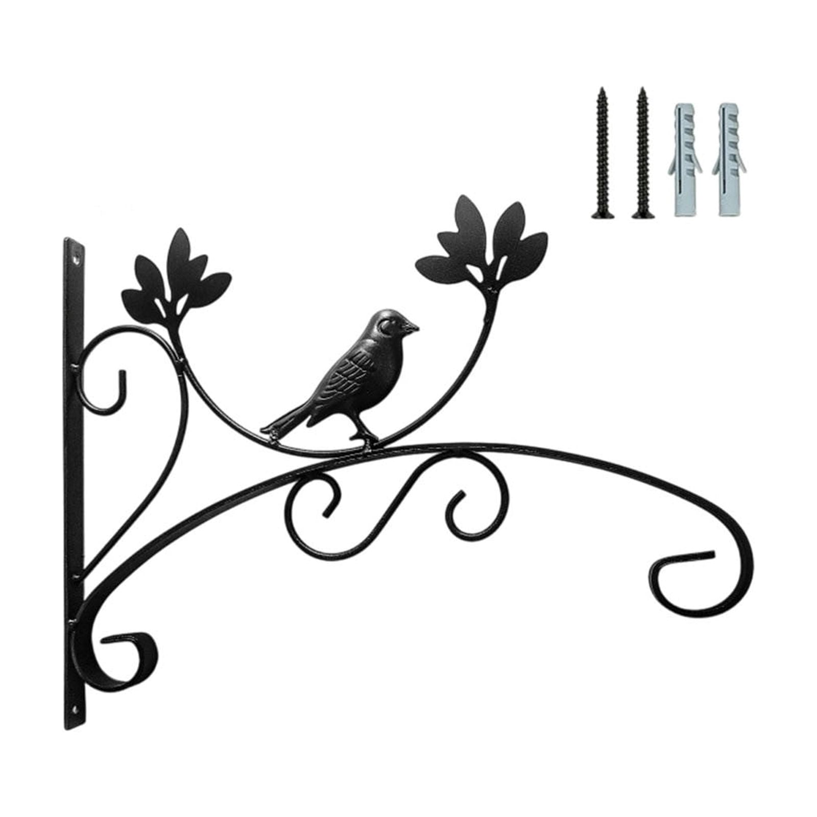 Bird Metal Wall Mount Hanger 14 Inch Decorative Hook Heavy Duty Wrought ...