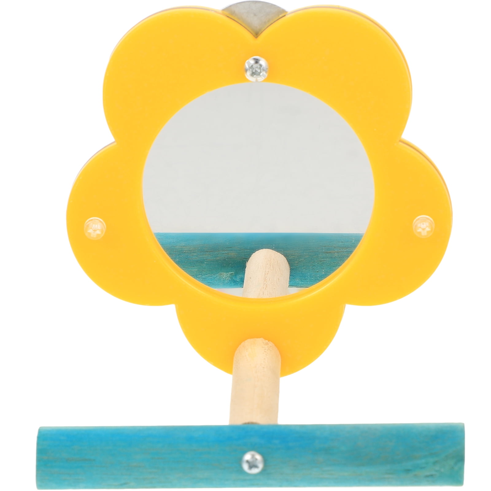 Bird Mirror Mirrors Educational Training Toy Conure Mirror with Stand