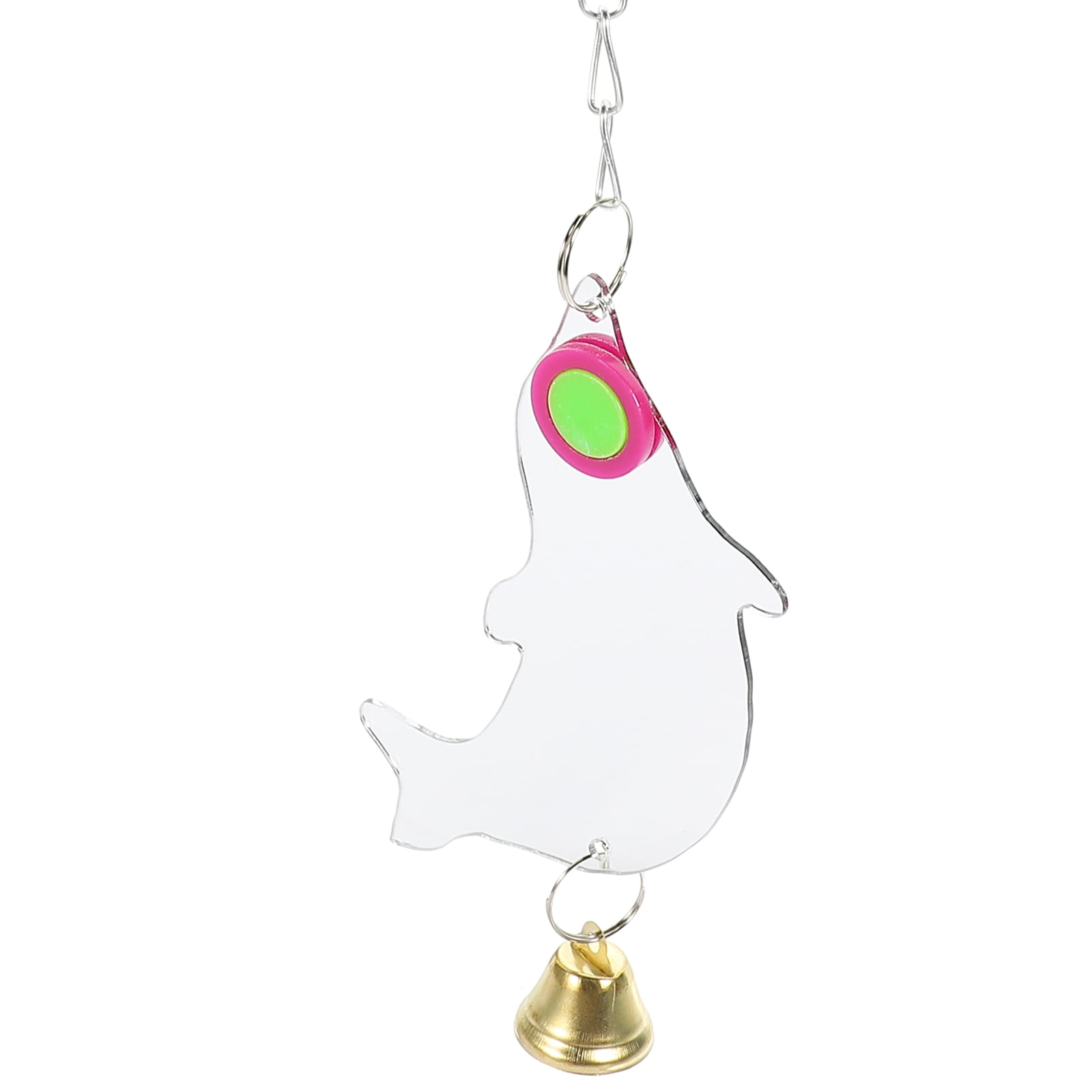 Guichaokj Bird Mirror Toy Parrot Toys Mirrors Cage Conure with Bell for