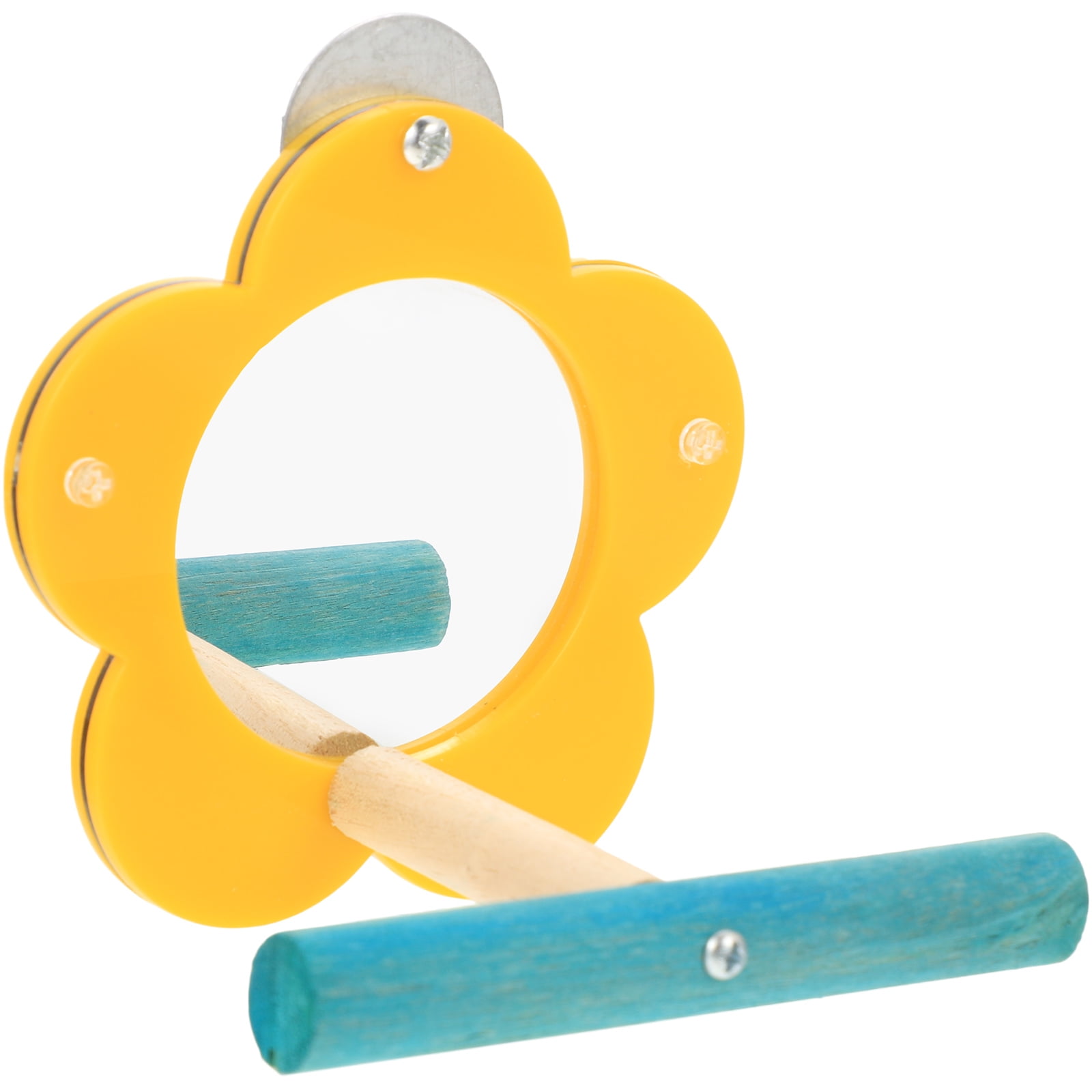 Bird Mirror Wooden Parrot Toy Cage Stand Mirrors Toys Educational