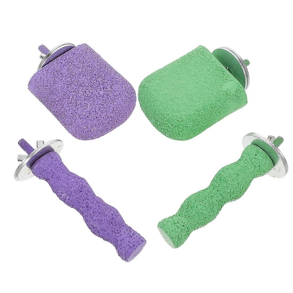 Bird Nail Perch Stand for Parrots & Budgies Textured Paw Grinding Stick for Cage Climbing, Promotes Healthy Nails & Foot Care, Easy Install Durable