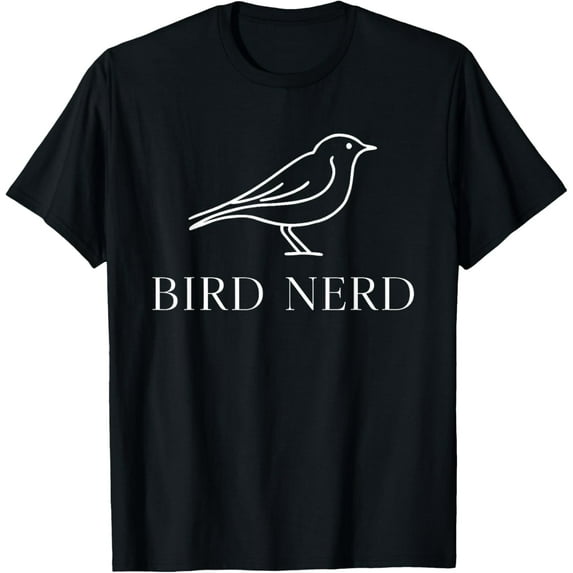 Bird Nerd Minimalist Bird Watching Funny Nature Theme T-Shirt