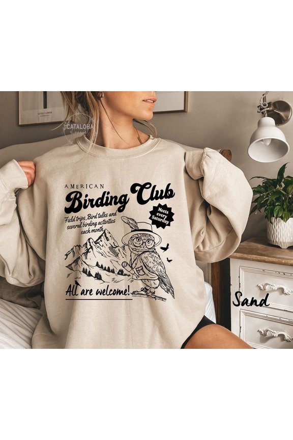 Bird Nerd Sweatshirt, Birding club shirt, Bird Nerd Sweater, Bird Lover Jumper, gift for bird nerd,Gift for bird lover,Cute Birds Sweatshirt