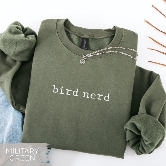 Bird Nerd Sweatshirt: Nature Lover Minimalist Sweater Sweatshirt All Size S-5XL