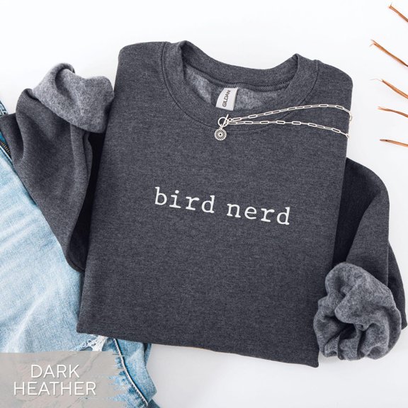 Bird Nerd Sweatshirt: Nature Lover Minimalist Sweater Tshirt All Size S-5XL