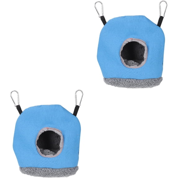 Bird Nest 2 Pieces Warm House Delicate Parrot Toys for Parakeets Hummingbird Nesting Cotton