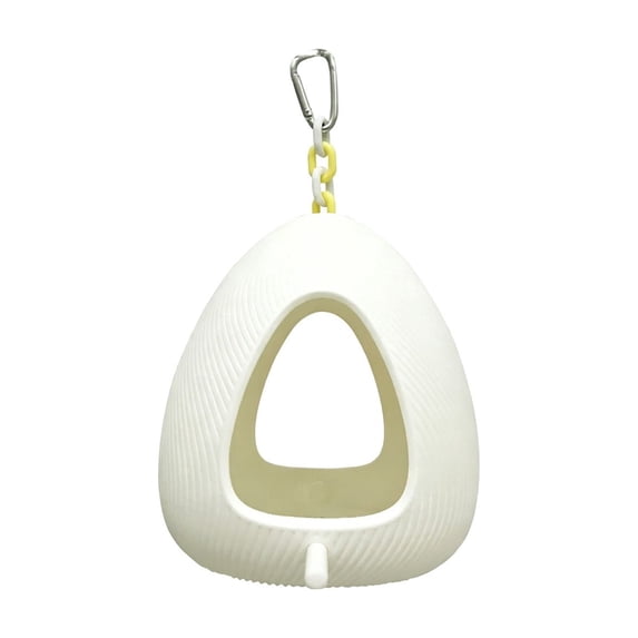 Bird Nest Adorable Egg-Shaped - Washable Parakeet Cage Accessories - Durable Small Bird Hammock Hut with Warm Hideout for Lovebirds, Canaries, Budgies White