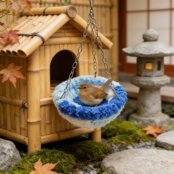 Bird Nest Bed, Parrot Hanging Swing Hammock, Bird Cage House for Budgies Parakeets Cockatiels Lovebirds Conures (1PC, A)