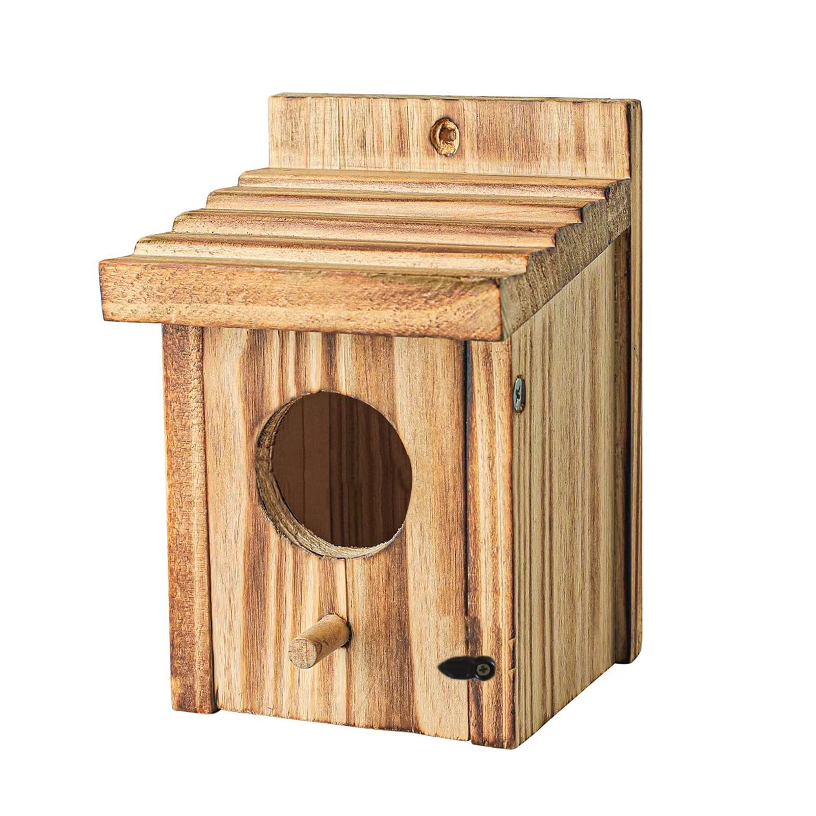 Bird Nest Box Waterproof Wooden Bird Nest Chickadee Nesting Box Bird
