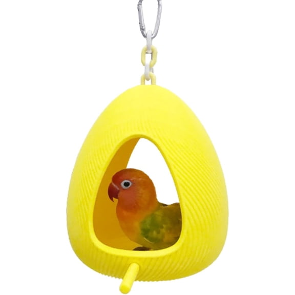 Bird Nest, Hanging Bird House with Cute Twisting Egg Design, Suitable for Lovebird Conure Cockatiel Budgie Quaker and Other Small and Medium-Sized Parrots