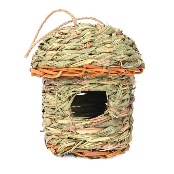 Bird Nest Hanging Birdhouse Hand Woven Bird Hut for Outdoor Garden Decoration Bienvenido