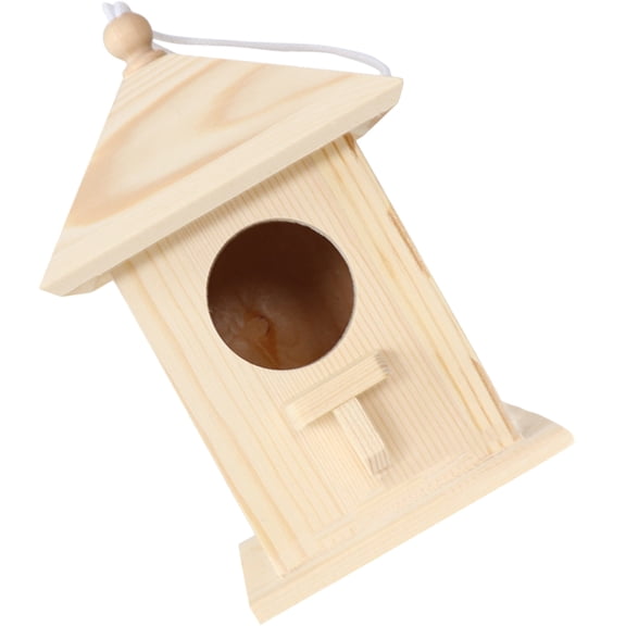 Bird Nest Home Decor Natural Wood Birdhouse Nests for Outdoor Feeders Birdie The Balcony Decoration