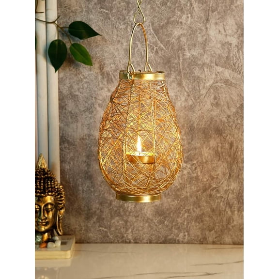 Bird Nest Lantern Tealight Candle Holder Hanging Metal Candle Holders Stand for Wall Christmas Home Decoration Indoor Outdoor Table Decor, Tealight Candle Holder Set for House Decorations