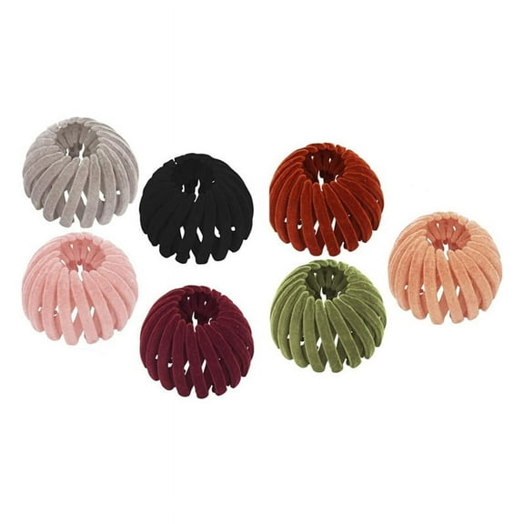Bird Nest Magic Hair Clip - Expandable Bun Maker Accessories for Women Ponytail Holder Flocking