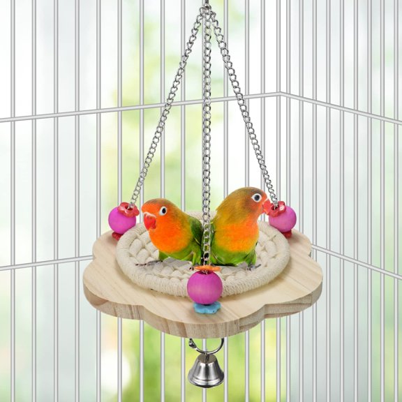 Bird Nest Parrot Breeding Nest Bed Hanging Swing for Budgies Parakeets Conures Cockatiels Caique Senegal Parrot (Cotton Rope)