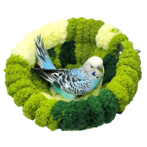 Bird Nest for All Seasons,Bird Cage Nest for Parrot,Parakeets,Lovebirds,Cockatiels,Budgies,Conures,Quaker,Small and Medium Birds (Large,Green)
