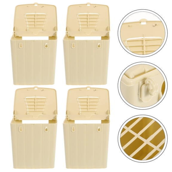 TOYMYTOY 4Pcs Bird Roosting Box Plastic Breeding House with Weatherproof Structure for Birds