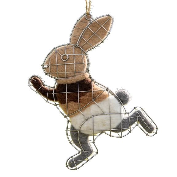 Bird Nesting Easter Rabbit, Handmade Alpaca Fiber DIY Nesting Materials, Hummingbirds & Wild Birds Winter Tree Shelter, Outside Garden Art Birdhouse,Rabbit Garden Decor for Bird Lovers Yard