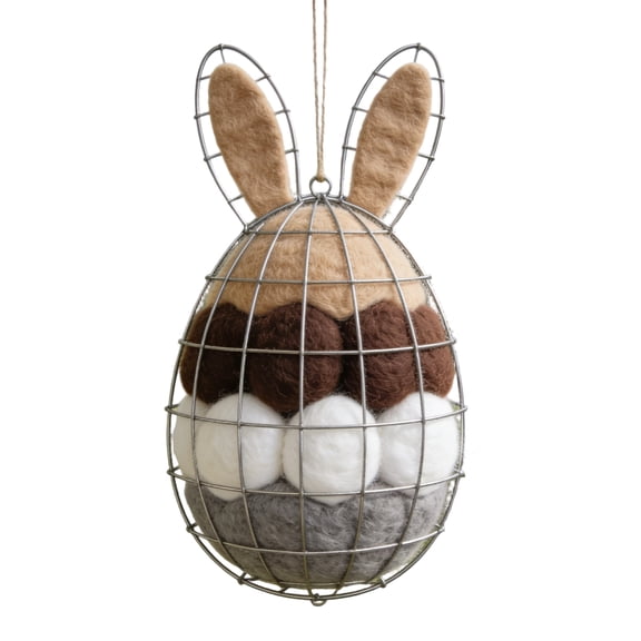 Bird Nesting Material, Handmade Alpaca Fiber Bird Nesting Easter Eggs, Refillable Birds Haven 1 Easter Eggs Shape Hummingbird Nesting and 2 Bags of Nest Materials for Garden Art Birdhouse