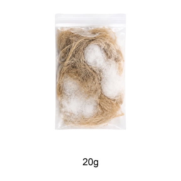 Bird Nesting Material, Handmade Alpaca Fiber Bird Nesting Heart, Refillable Heart Shape Hummingbird Nesting, Winter Fowl Gifts Animal Lovers Home Garden Yard (Mixed Hemp fibers)