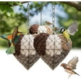 thumbnail image 1 of Bird Nesting Material - Handmade Fiber Bird Nesting Heart - Handmade Alpaca Fiber Bird Nesting Heart (2PCS), 1 of 7