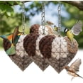 thumbnail image 1 of Bird Nesting Material - Handmade Fiber Bird Nesting Heart - Handmade Alpaca Fiber Bird Nesting Heart (3PCS), 1 of 7