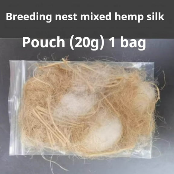 Bird Nesting Material for Small Birds Including Budgies Finches Canaries and Hummingbirds Natural Jute Raffia Wool Mix 20 g