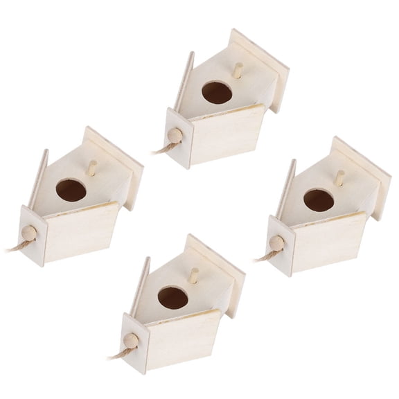 Bird Nests, 4Pcs Moisture- Wooden Bird House, For Parrots Swallows Birds Other Wild Animals