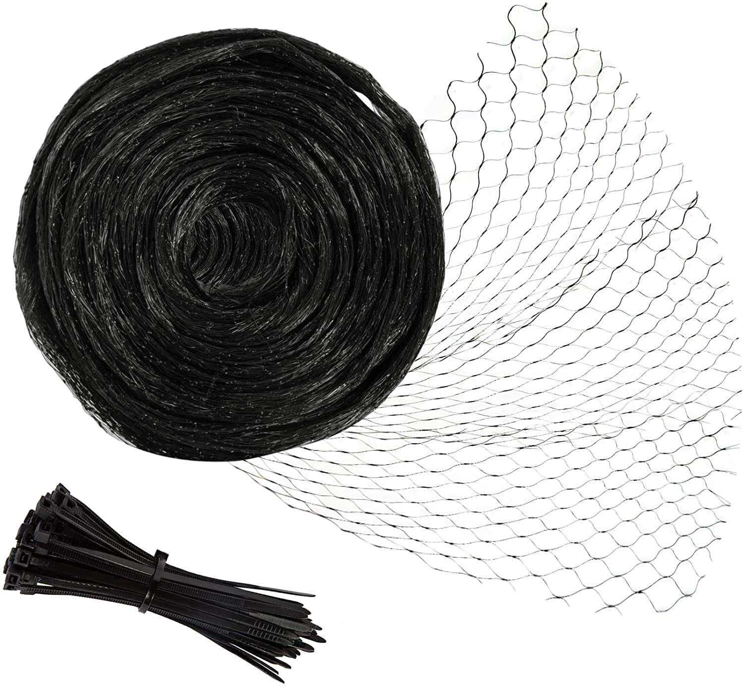 Bird Netting, 13 x 33 Feet Reusable Heavy Duty Fruit Tree Net with 50 ...