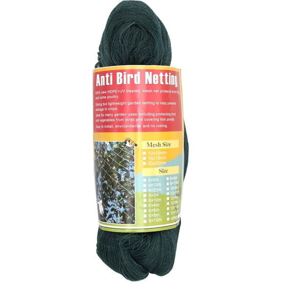 Bird Netting 20'x40' with 1" Square Mesh Bird Net for Chicken Coop, Aviary, Deer Fence, Chicken Netting Fruit Tree Netting
