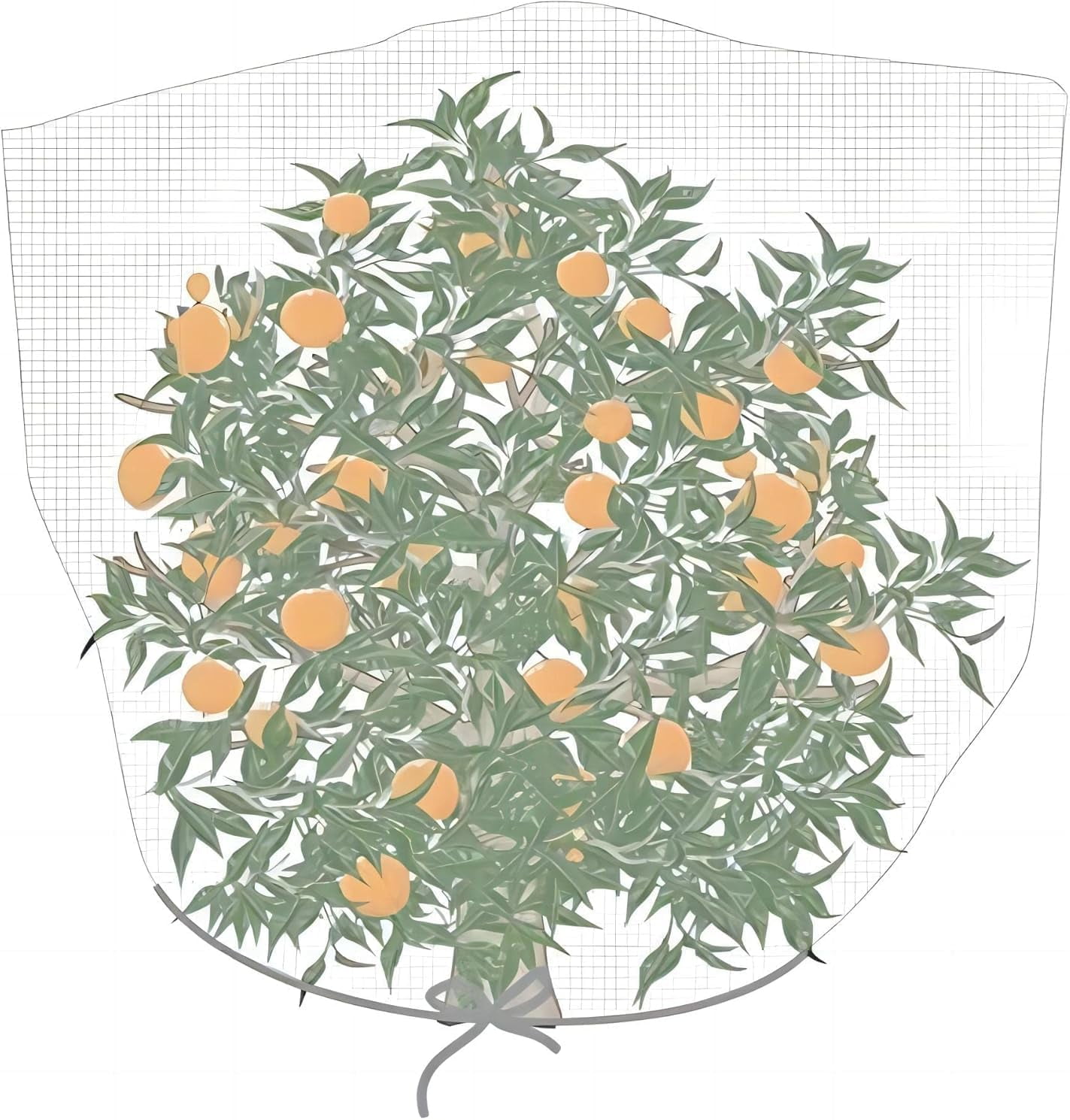 Bird Netting 26" Hx30 W Garden Netting Insect Pest Barrier,Plant Cover Fruit Tree Netting Mesh Protection Bag with Drawstring,White