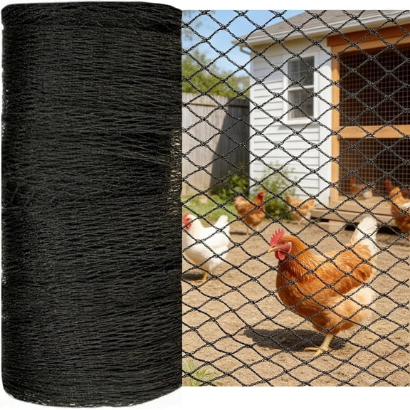 Unbranded 100 FT x 25 FT Bird Netting with Protection for Chicken Coop, Garden, Fruit Trees, Plants, Vegetables Against Hawk, Eagle, Owls