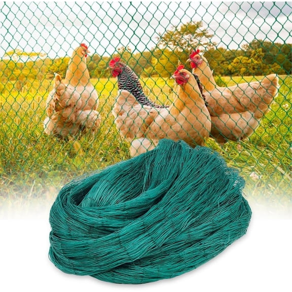 Bird Netting for Chicken Coop, Poultry Netting Over Chicken Run & Chicken Pen, Heavy Duty Nylon Nettings Reusable, UV-Resistant, Garden Netting Aviary Net Fruit Tree Nettings