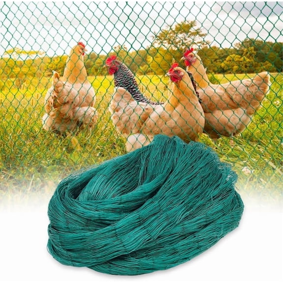 Bird Netting for Chicken Coop, Poultry Netting Over Chicken Run & Chicken Pen, Heavy Duty Nylon Nettings Reusable, UV-Resistant, Garden Netting Aviary Net Fruit Tree Nettings