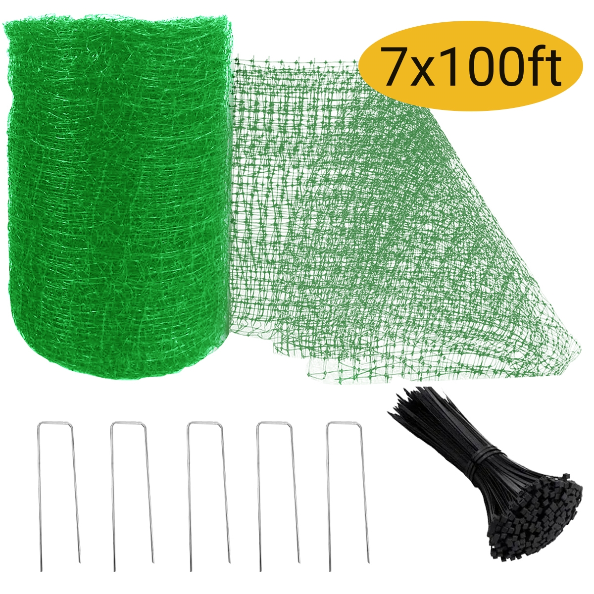 Feitore Deer Fence Netting, 7 x 100 Feet Bird Netting Anti Bird Deer Protection Net Reusable