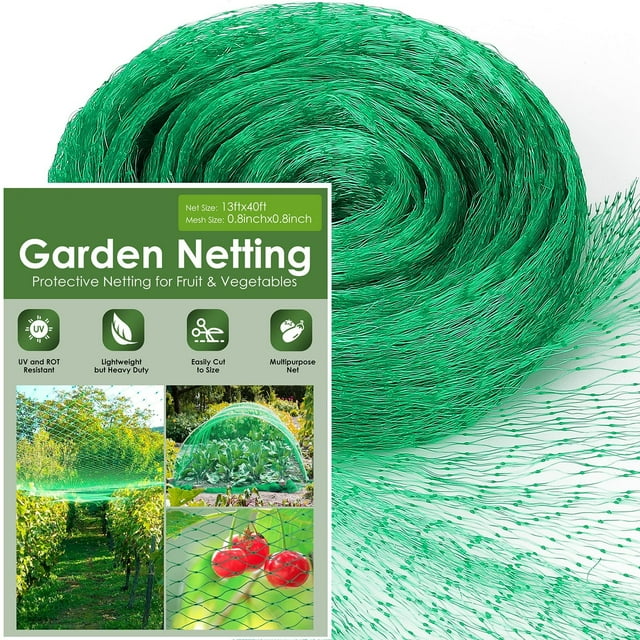 Bird Netting for Garden Protect Vegetable Plants and Fruit Trees 6X16Ft