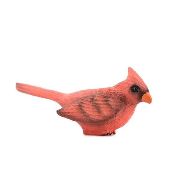 Bird, Northern Cardinal, Museum Quality, Hand Painted, Rubber, Realistic Toy Figure, Model, Replica, Kids, Educational, Gift, 5" CH342 BB134