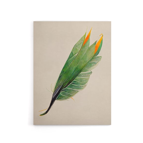 Bird Of Paradise Leaf Botanical Canvas Wall Art Print 12X16"