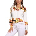 thumbnail image 1 of Bird On A Tree With Autumn Leaves Long Sleeve Blouse Woman Streetwear Casual Shirts Summer Oversize Woman Streetwear Clothing Birthday Present, 1 of 7