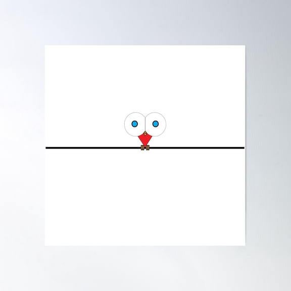 Bird On A Wire Poster Wall Art, Modern Wall Decor For Living Room Bedroom, 16X16 UNFRAMED