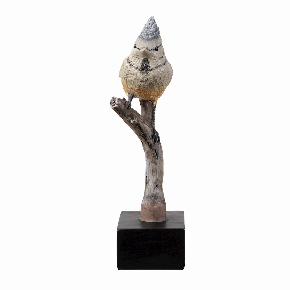 Hi-Line Gift Ltd 53008-E Bird On Branch Home Tabletop Decor Lifelike Resin Bird