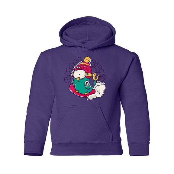 Bird On Snowboard Hoodie Juniors -Image by Shutterstock,  Medium