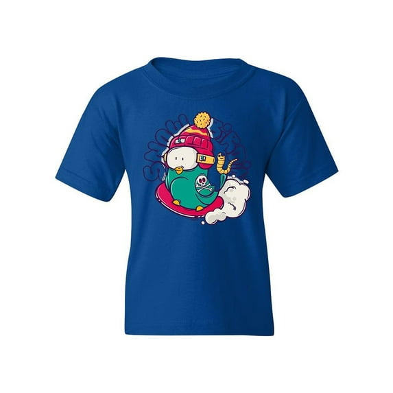 Bird On Snowboard T-Shirt Juniors -Image by Shutterstock, x-Large