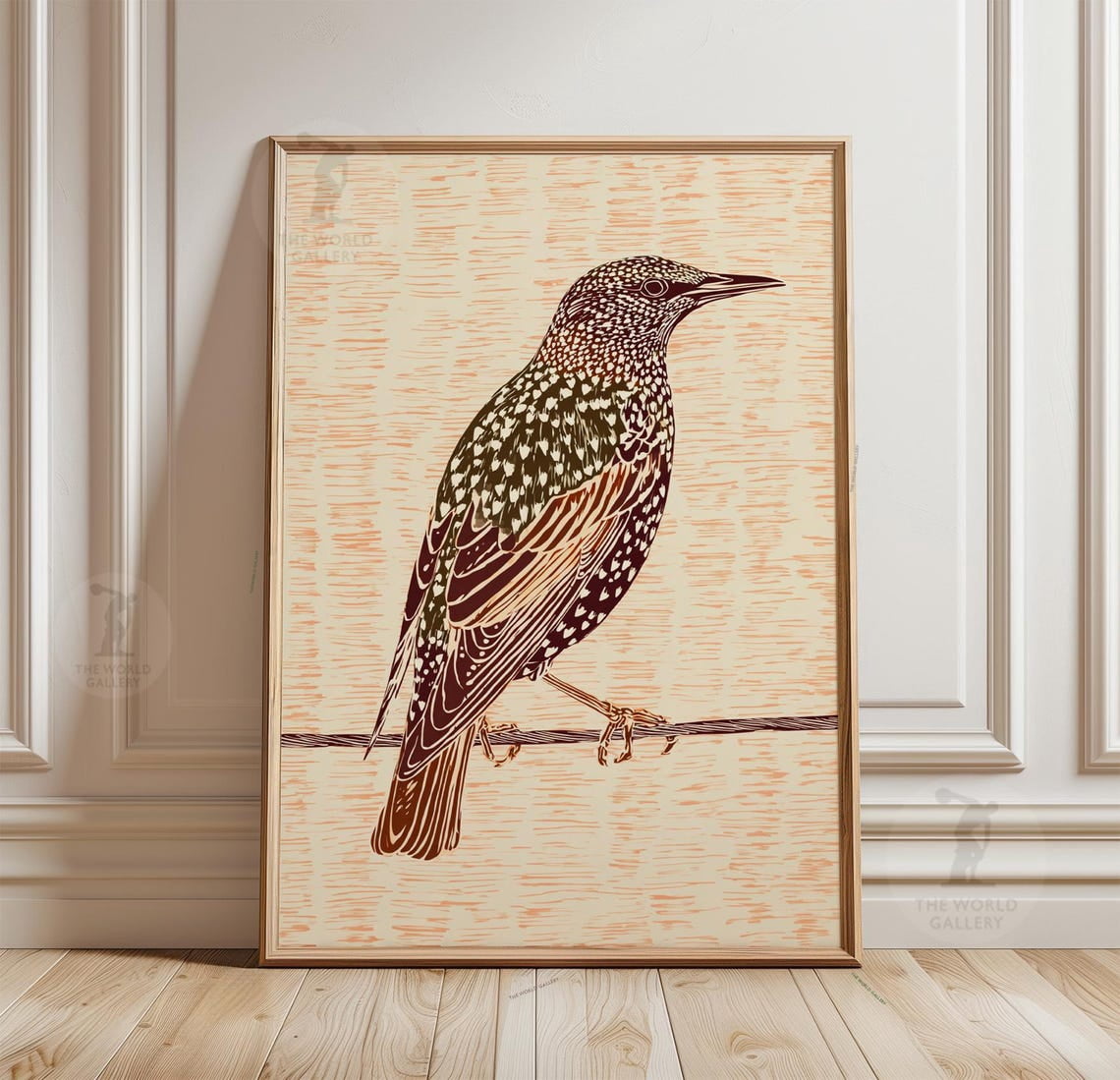 Bird On Wire Minimal Vintage Line Poster Unframed Paper Print - Walmart.com