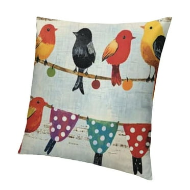 Bird Outdoor Square Indoor Decorative Throw Pillows