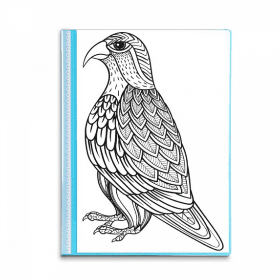 Bird Paint Flying Line Long Book Sheet Protectors Portfolio Binder Folder