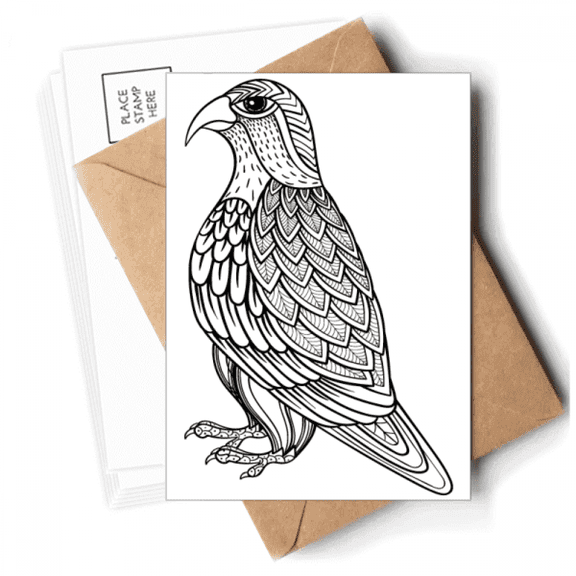 Bird Paint Flying Line Long Postcards Envelopes Blank Note Cards Mailing