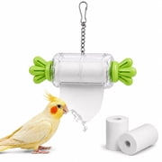 Bird Paper Chew Toy,Candy-Shaped Parrot Paper Roll Toy with 2 Replaceable Rolls,Shredding Toy for Small and Medium Pet Birds